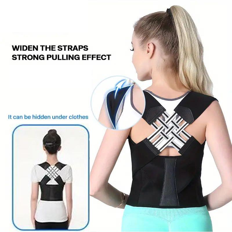 Posture Back Brace Adjustable Back Support Strap to Prevent Spinal Dis tortion and Hunchback Suitable for Men and Women