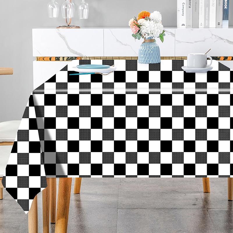 Factory Direct Sales Thickened Pe Plaid Tablecloth Tablecloth Disposable Party Supplies Waterproof And Oil-Proof