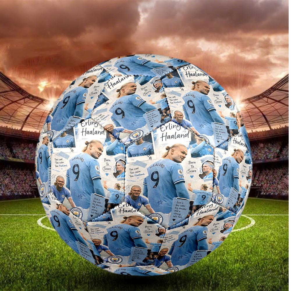 Erling Haaland Taglia 5 Pallone da Calcio Pallone da Calcio ad Alta Elasticità Per Competizioni all'Aperto Allenamento Quotidiano Gioco