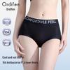 Odifen Women's Breathable Cloud Hole Seamless Silk Crotch Briefs
