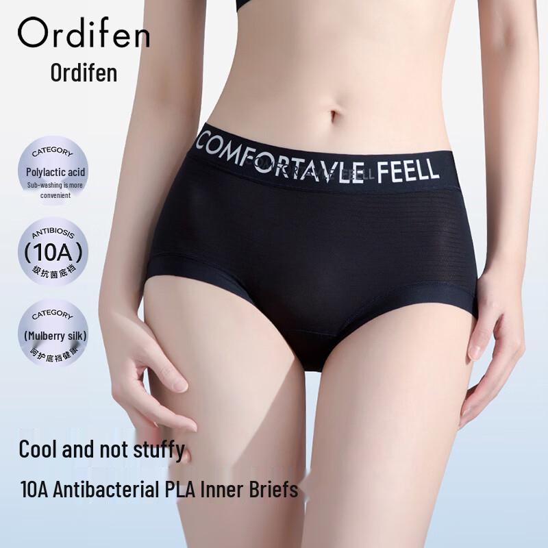 Odifen Women s Breathable Cloud Hole Seamless Silk Crotch Briefs XL