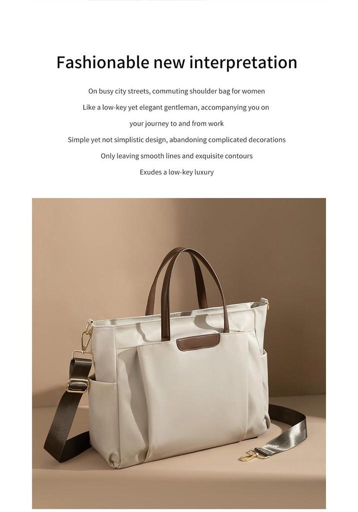 16-Inch Women's Laptop Handbag: Large Capacity, Thickened Briefcase for Business Travel and Commuting.