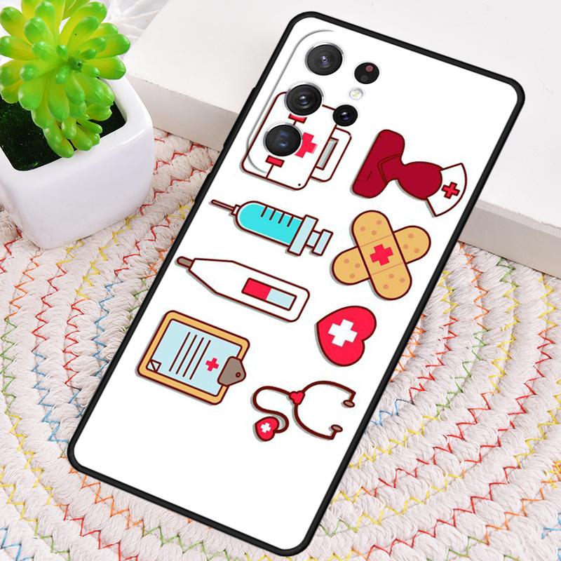 Cute Cartoon Medicine Nurse Doctor Soft Phone Case for Samsung Galaxy Note 10 Pro S26 Ultra S23 S24 FE S25 S21 S22 PLUS Cove