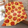 3D Print Sugar Food Cookie Pattern Flannel Throw Blanket King Queen Size for Bed Living Room Couch Sofa All Season Warm Blanket