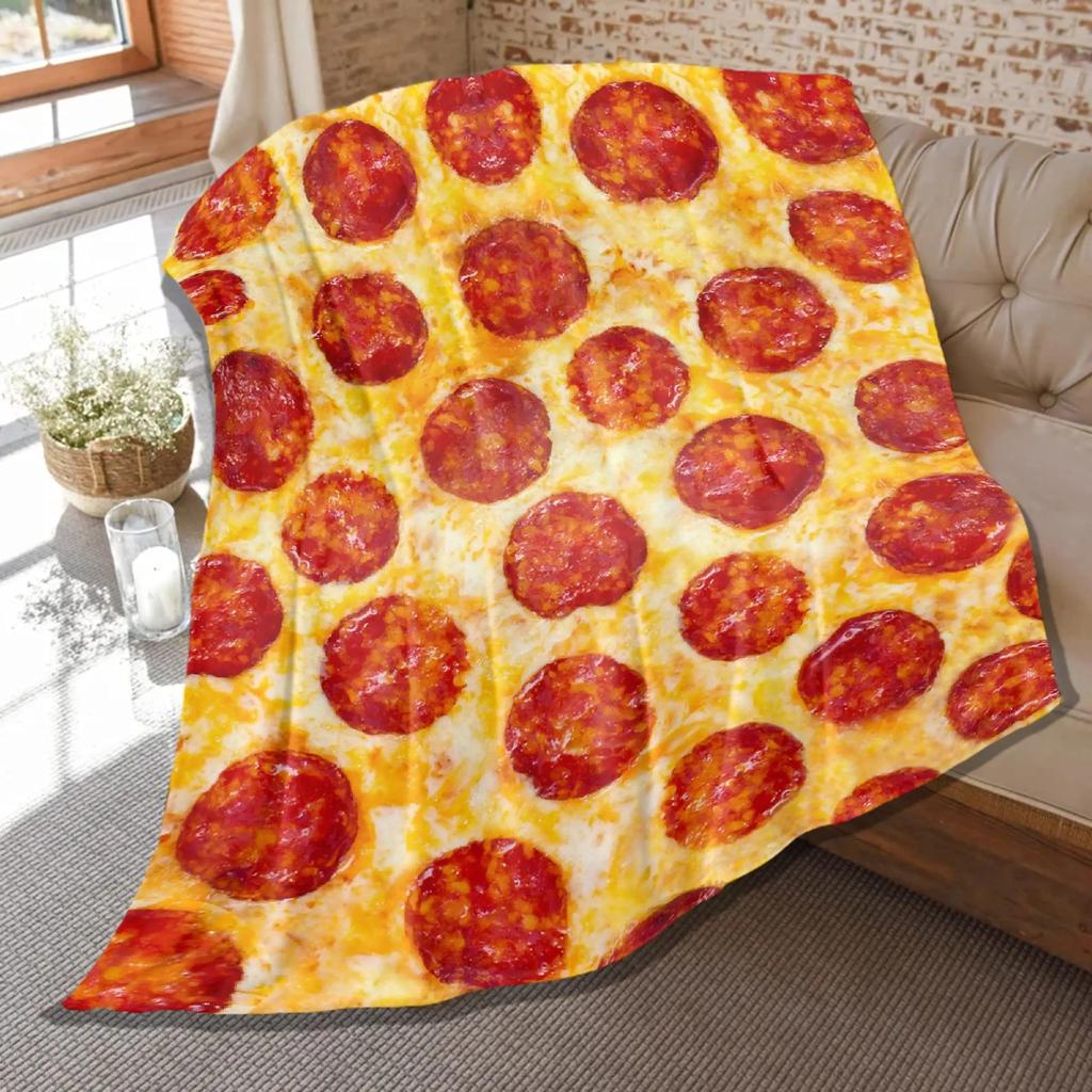 3D Print Sugar Food Cookie Pattern Flannel Throw Blanket King Queen Size for Bed Living Room Couch Sofa All Season Warm Blanket