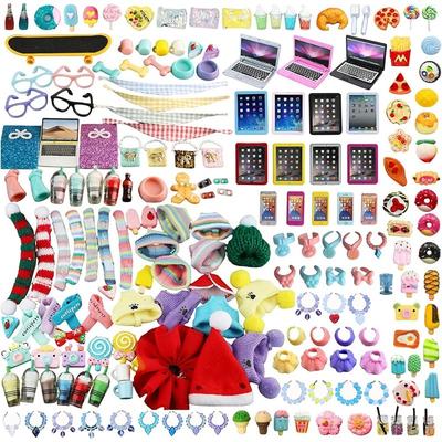 15/20/25 piezas Tienda de Mascotas Accesorios Encantadores, Ropa Sombrero Comida de Oso Collar con Lazo Sombrero para Coleccionable, Compatible con Juguetes lps