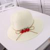 Parent-Child Summer Sun Protection Women Big Brim Straw Hat Girls Cute Beach Sun Cap Strawberry Pot Fisherman Hats