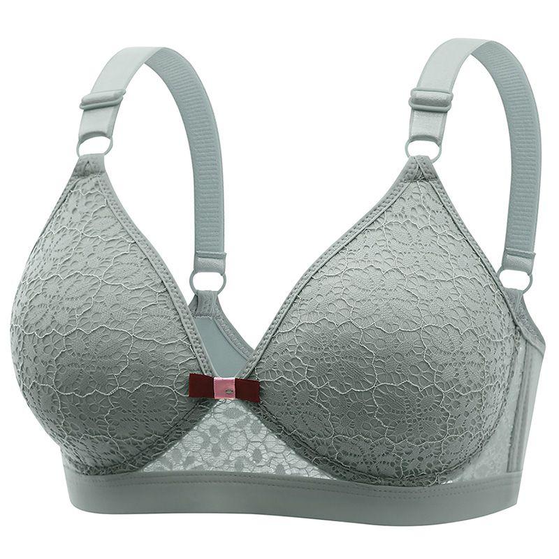 

Тонкий бюстгальтер без стального кольца, собирающий бюстгальтер для женщин, антипровисающий регулируемый бюстгальтер для женщин 38/85C зелёный