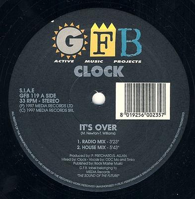 12inch Record CLOCK - It's Over GFB119 GFB Records 1997 Italy Dance & Electronica Used