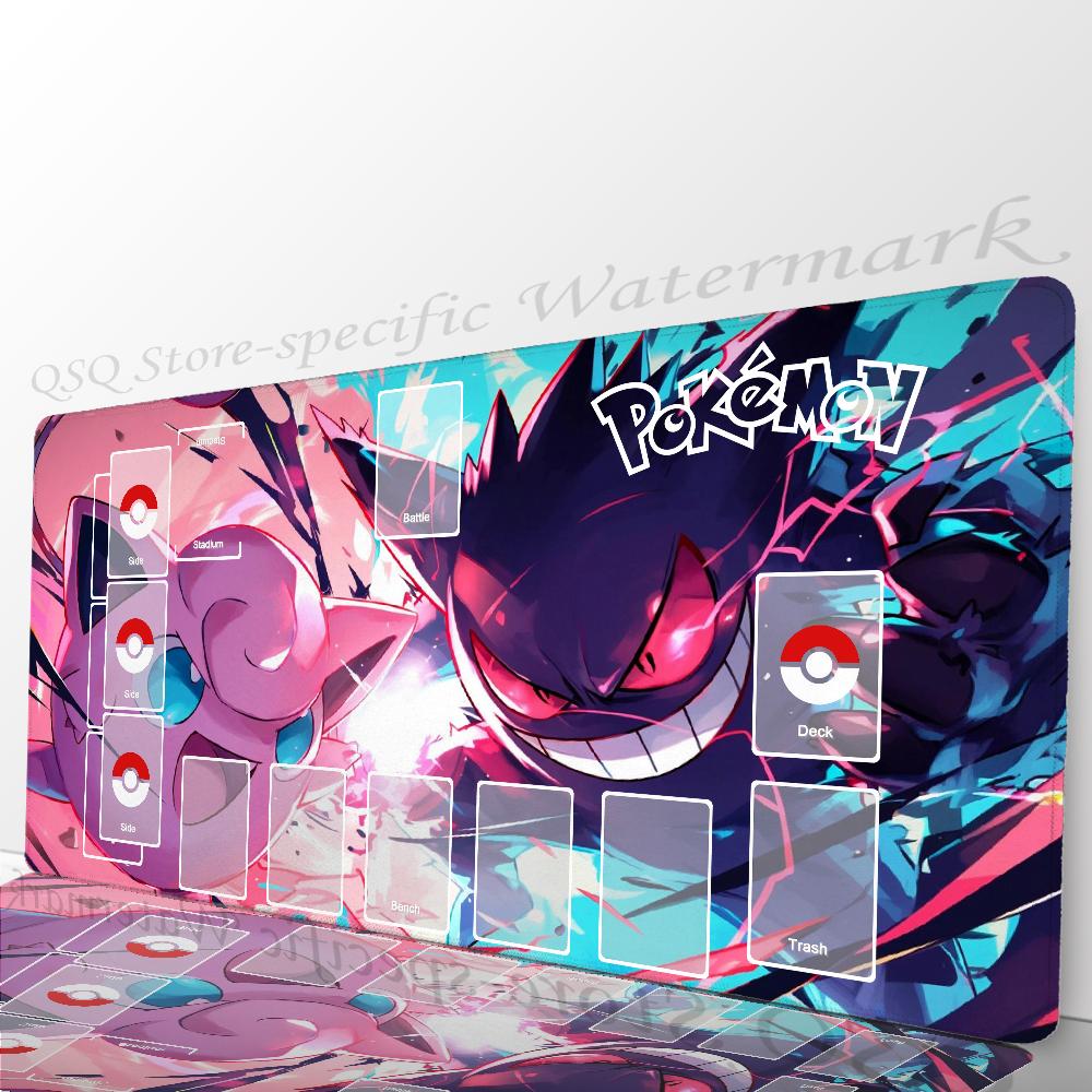PPokemonGengar Grande Battle Mousepad Mouse Mat Desk Mat With Pad Gaming Accessories Prime Gaming XXL Keyboard Pad Padding M
