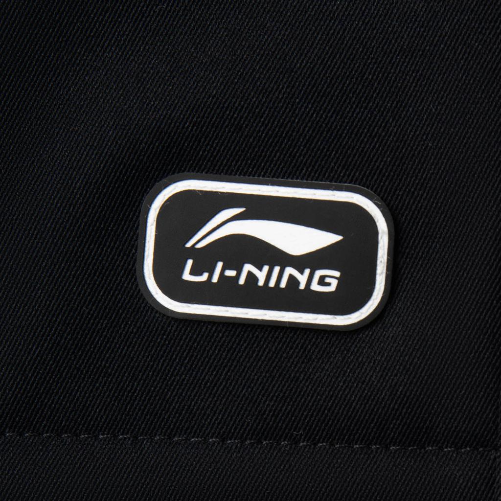 Li Ning Sports Trend Series Casual Minimalist Solid Color Zipper Sports Shorts Men shorts Black AKSV461-4