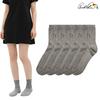 Arnold Palmer Women's Mid-calf Ribbed Socks Gray Comfortable Ankle Fashion Socks 5 Pairs Made In Korea Gift