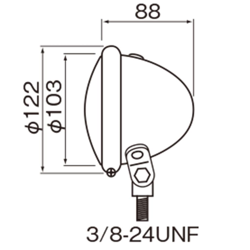 Daytona 45307 4.5 Inch Bates Type Headlight Multi Reflector Type ( 35/35W)