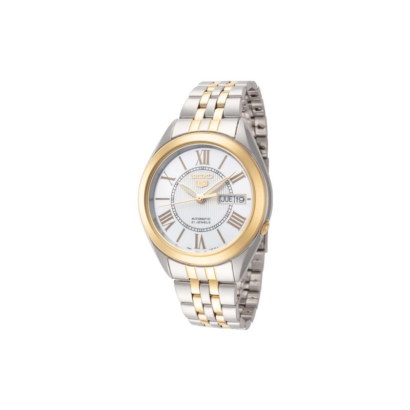 SEIKO 30M waterproof Automatic Steel Strap 34mm men s watch white dial SNKL36K1 серебряный