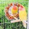 Parakeets Perch Birdcage Mirror Toy for Parrots Birdcage Playstand for Cockatiels Budgies Standing Perch Bird Cage Toy