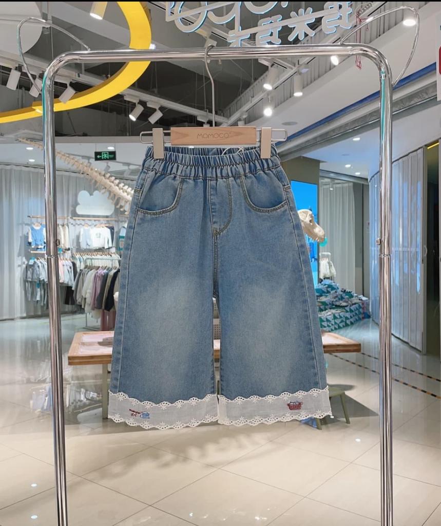 Mamimaka 2026 Summer New Product: Girls' Fashion Cowboy Seven Part Pants