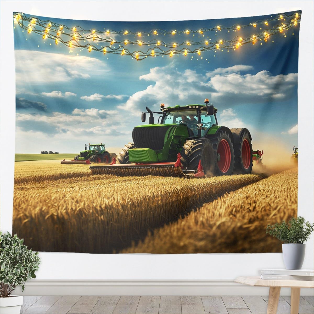 Tapestry Feelyou tractor wall mounted agricultural equipment trucks 75x100 чёрный