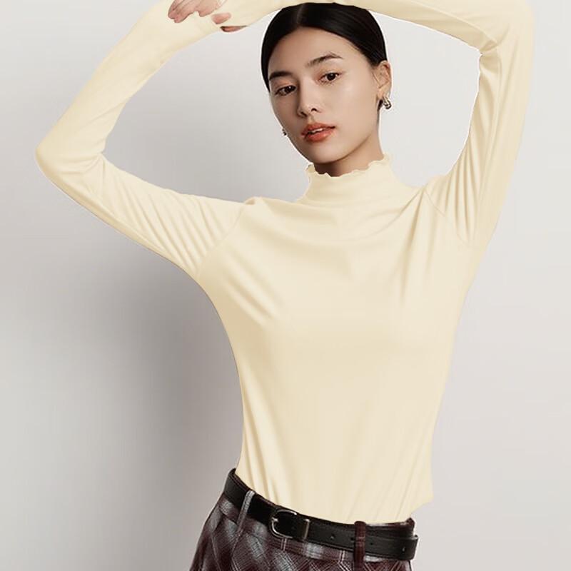 Jeanswest Damen Rüschenbesatz Beidseitiges Fleece-Basisschicht-Oberteil