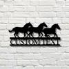 Custom Metal Horse Sign Ranch Decor Unique Barn Gift