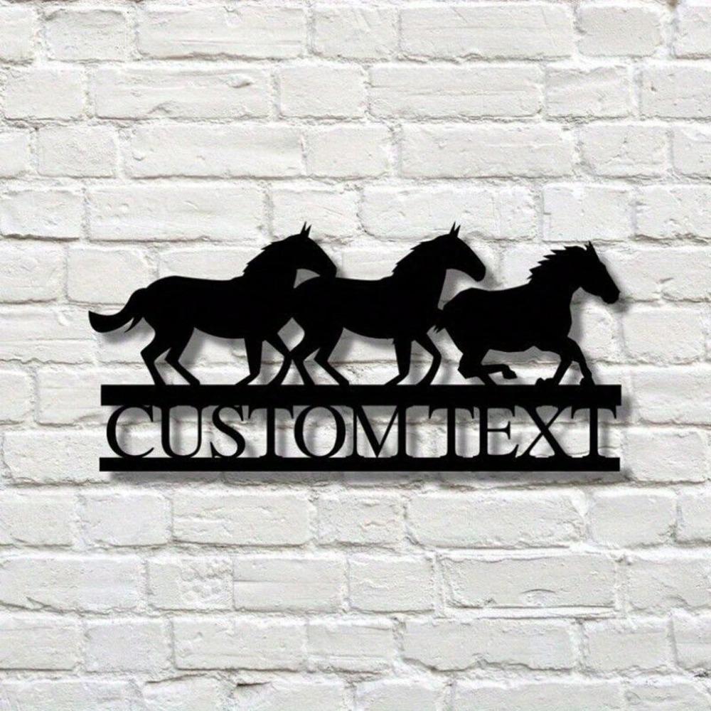 Custom Metal Horse Sign Ranch Decor Unique Barn Gift