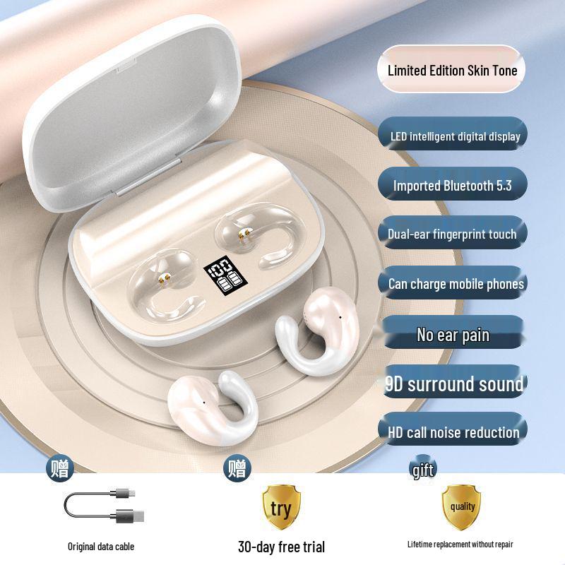 2025 Wireless Ear Clip Bluetooth Headphones - Binaural, High Value, Super Clear Sound, Long Battery Life