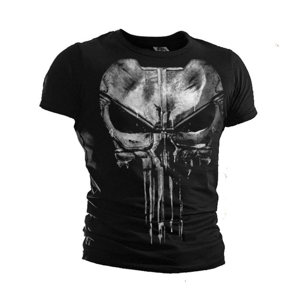 

Marvel Men s T-Shirt Punisher Shirt Superhero Workout Clothing Oversized Breathable Quick Drying Sports Fitness Top S