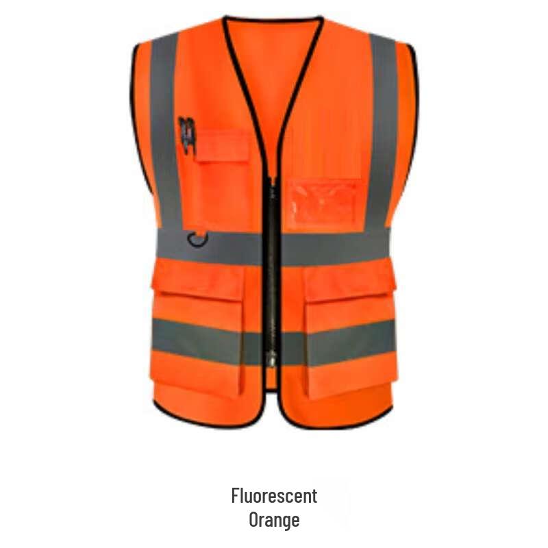 OLOMM High-Visibility Multi-Pocket Safety Vest One Size