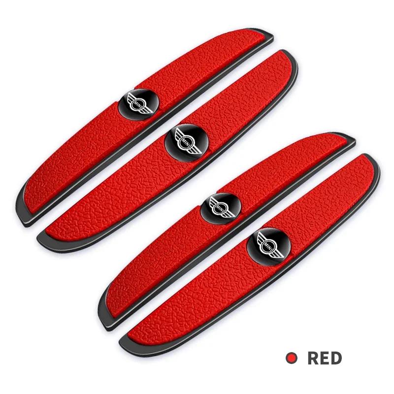 4PCS Car Door Edge Anti-collision Protector Bar Stickers For MINI Cooper JCW Countryman Clubman Cabrio Paceman Coupe Roadster