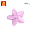 Non-Toxic 1388Pcs/Lot 18853 Hair Flower With Pointed Petals Building Blocks Moc Color Accessories Compatible With Bricks Parts Toys