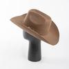 Autumn And Winter New Fashion Belt Buckle Decorative Wool Woolen Edge Wide Brim Jazz Hat Outdoor Warm Concave Top Hat