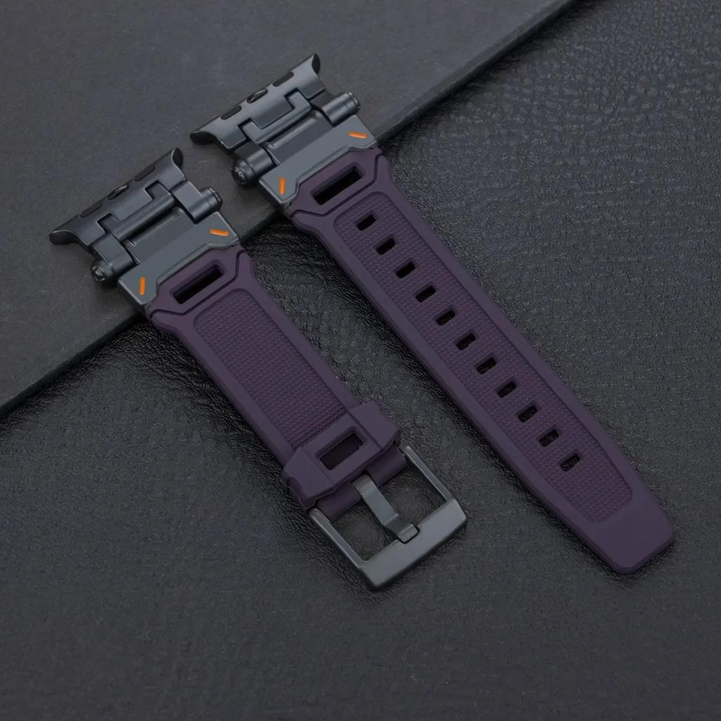 Silicone Sport Band for Apple Watch Ultra 49mm 45mm 42 44mm Rubber Strap for iWatch Series 9 8 7 Se 6 5 4 Ultra 2 49 Correa