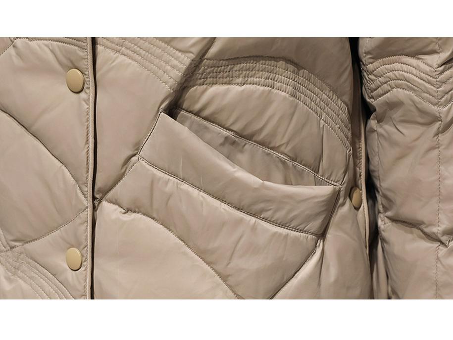 2024 Women's Winter Stand-Up Collar Plaid Down Jacket – Short, Stylish, Solid Color White Duck Down Outerwear