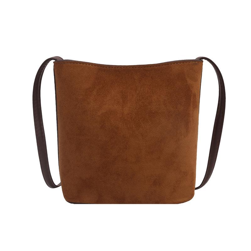 Niche Retro Suede Leopard Print Bag Women's New Fashion Underarm Bag Simple Large Capacity Messenger Bag Bag