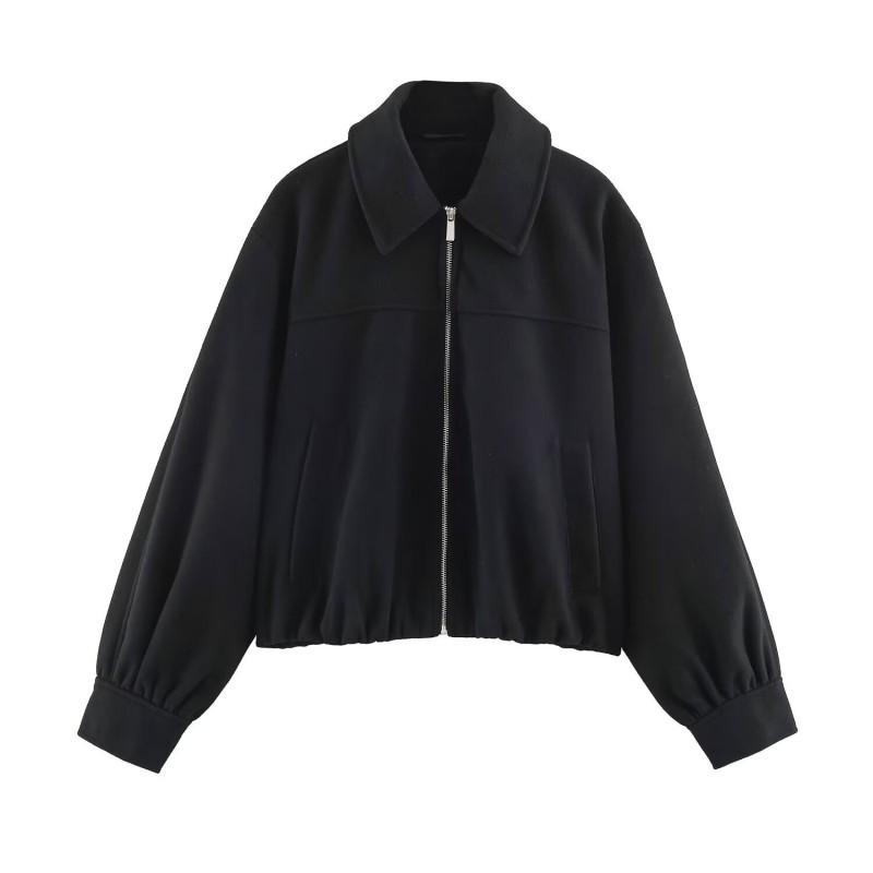 Womens Casual Zip-Up Jacket 2026 Plaid Patchwork Stand Collar Lightweight Outerwear