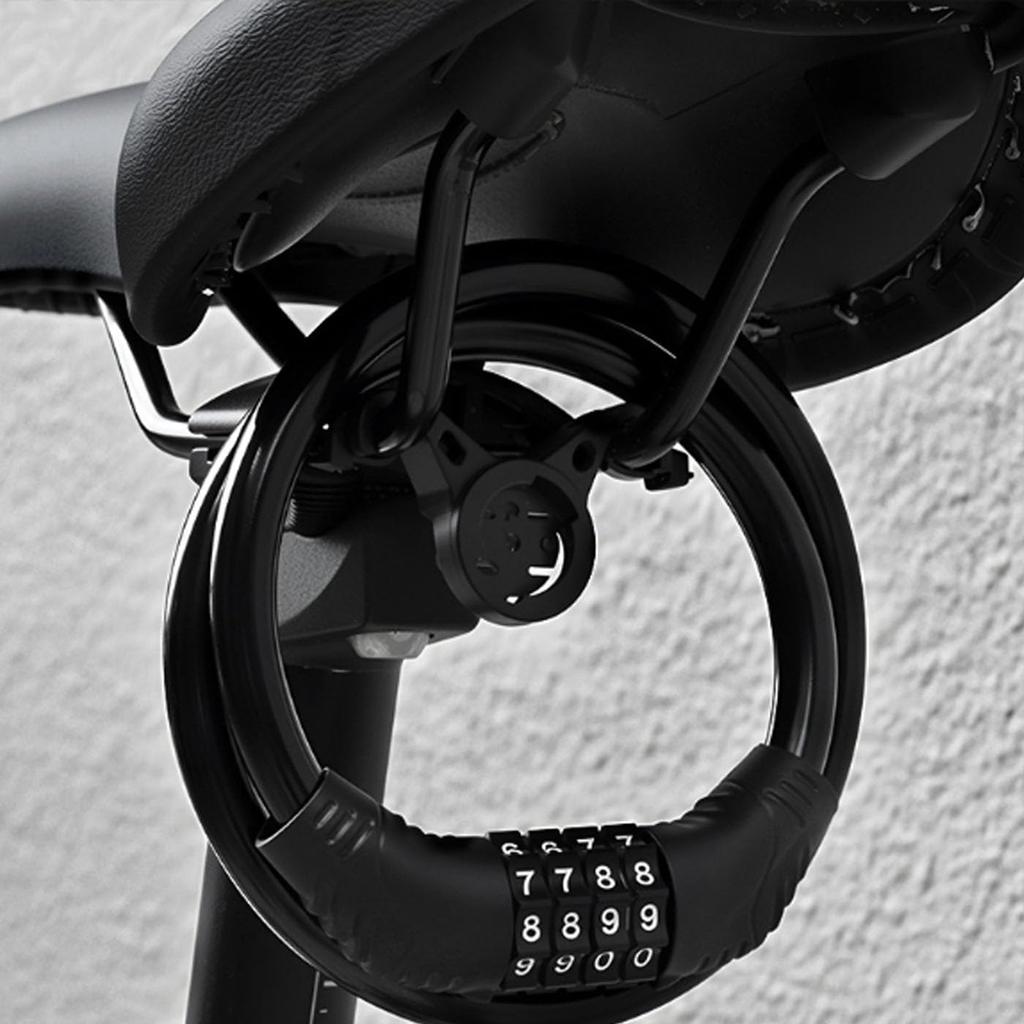 Mirhua Bicycle Keyed Combination Wire Bike 12cm My No Key Changeable Lock, Lock, Long, Approx. 11.5mm Diameter, 4-Digit Set, Required, Combination,