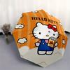Popcorn Hello Kitty Durable Cartoon Folding Umbrella, Portable 3-Fold Compact Umbrella for Men and Women, Suitable for Travel or Daily Use.Y082