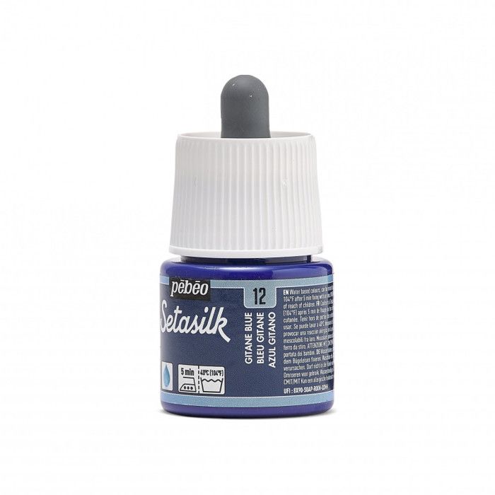 Textile Paint - Pébéo - SetaSilk - 45 Ml - Gypsy Blue - For Adults and Mixed