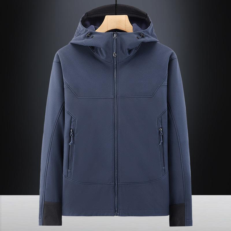 Autumn and Winter Outdoor Mountaineering Fleece Casual Sports Loose Stand-up Collar Double-sided Men's Jacket Trendy Windproof