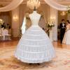 Elastic Wedding Hoop Skirt 6 Steel Hoops Full Bells Crinoline Underskirt For Bridal Party Dress Formal Dress Pettiskirt