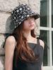 Olinkeompeulliteu Floor Eyelet Bucket Hat (Black-White)