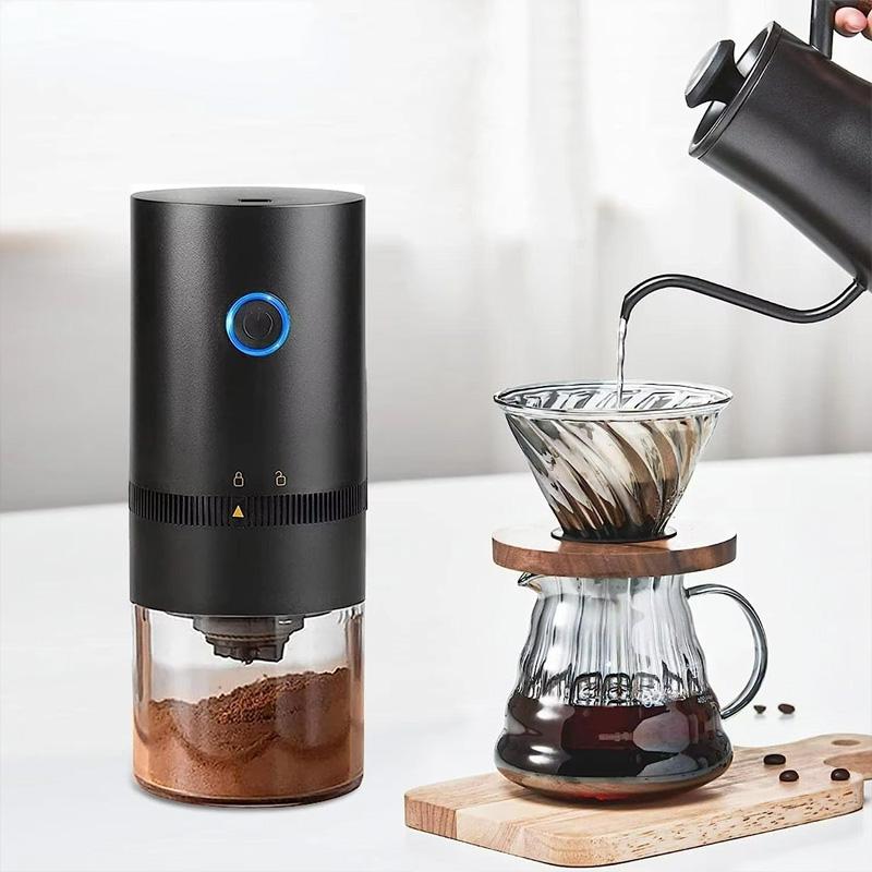 Intelligent Mini Stainless Steel Coffee Grinder, High-performance USB Rechargeable Electric Burr Coffee Grinder