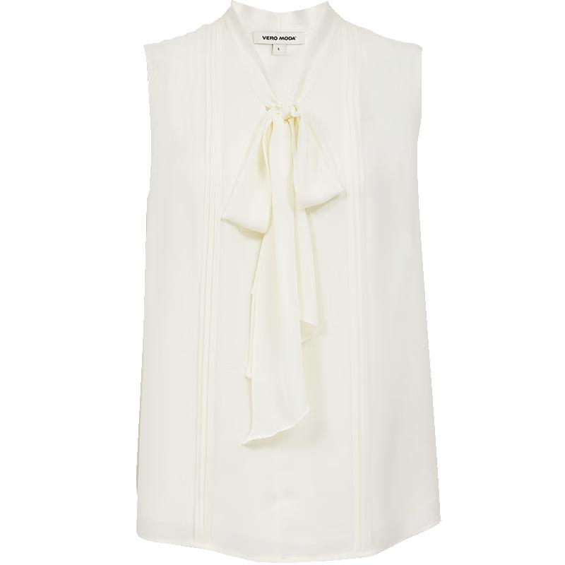 VEROMODA Women s V-Neck Sleeveless Chiffon Blouse L