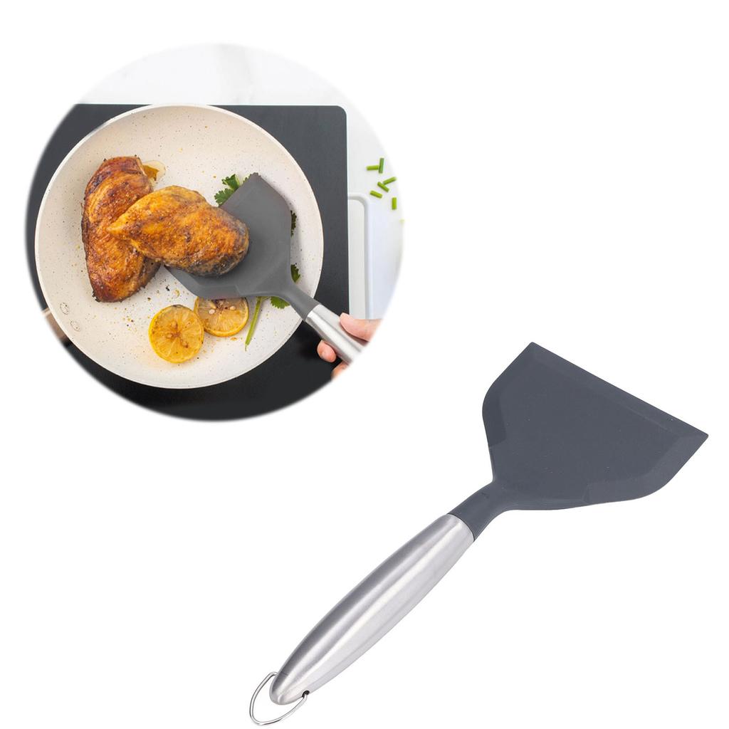 Wide Mouth Frying Spatula Stainless Steel Prevent Sticking Kitchen Cooking Spatula for Kitchen