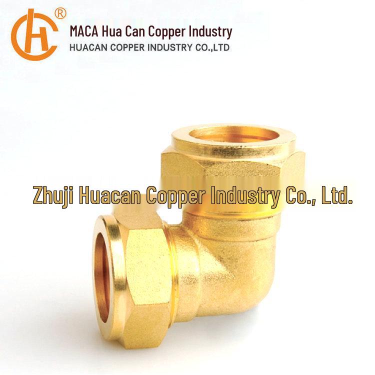South American Copper Right Angle Pneumatic Elbow Joint with External Thread