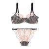 Sexy Lace Bra Thin Transparent Seductive Thin Style Large Size Bra Set