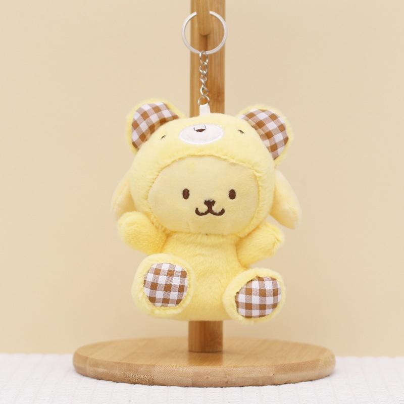 Очаровательный плюшевый брелок-подвеска Sanrio Melody Cinnamoroll Kuromi в виде куклы, подарок PomPomPurin