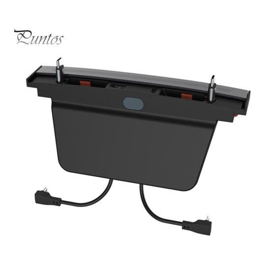 

USB-концентратор, быстрое зарядное устройство для Tesla Model 3 Model Y, водонепроницаемая док-станция мощностью 27 Вт с подсветкой, выдвижным кабелем, 4 порта для зарядки, автомобильные аксессуары type-c+type-c