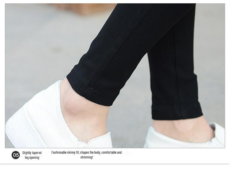 2023 Herbst Damen Schlanke Hohe Taille Schwarze Leggings Bleistifthosen