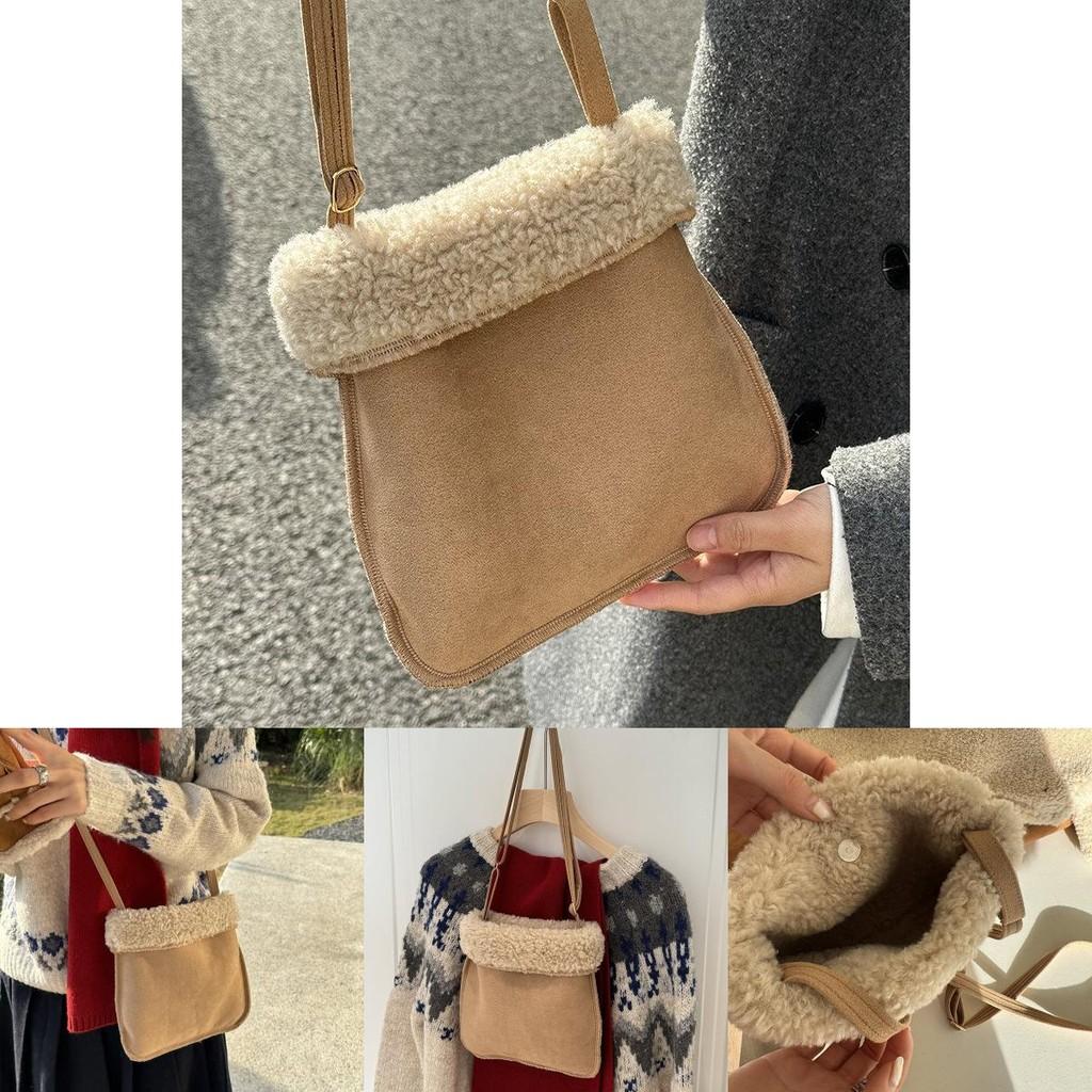 Trendy Retro Small Pu Leather Mobile Bag For Unisex Style Soft Shoulder Crossbody