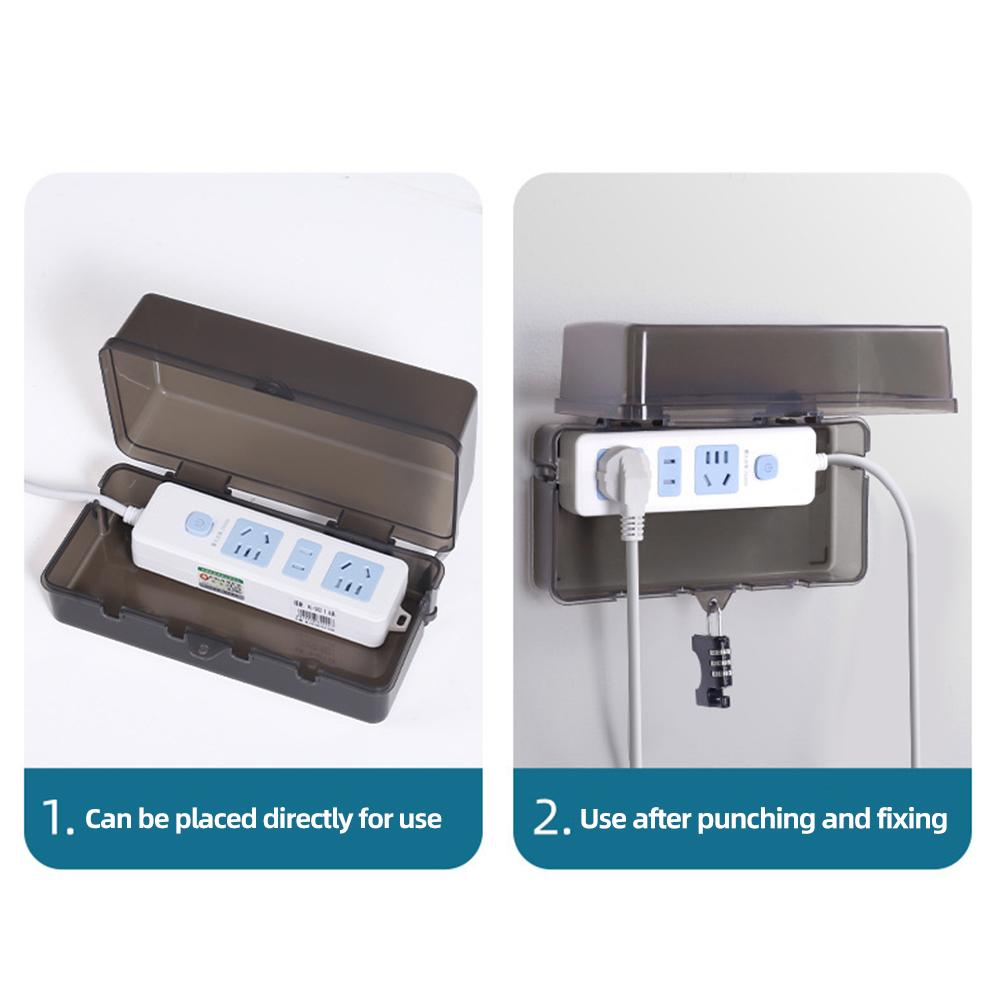 Weatherproof Electrical Box Outdoor Waterproof Enclosure Plastic Box Electronic Cable Management Box With Lock For Protect Plug